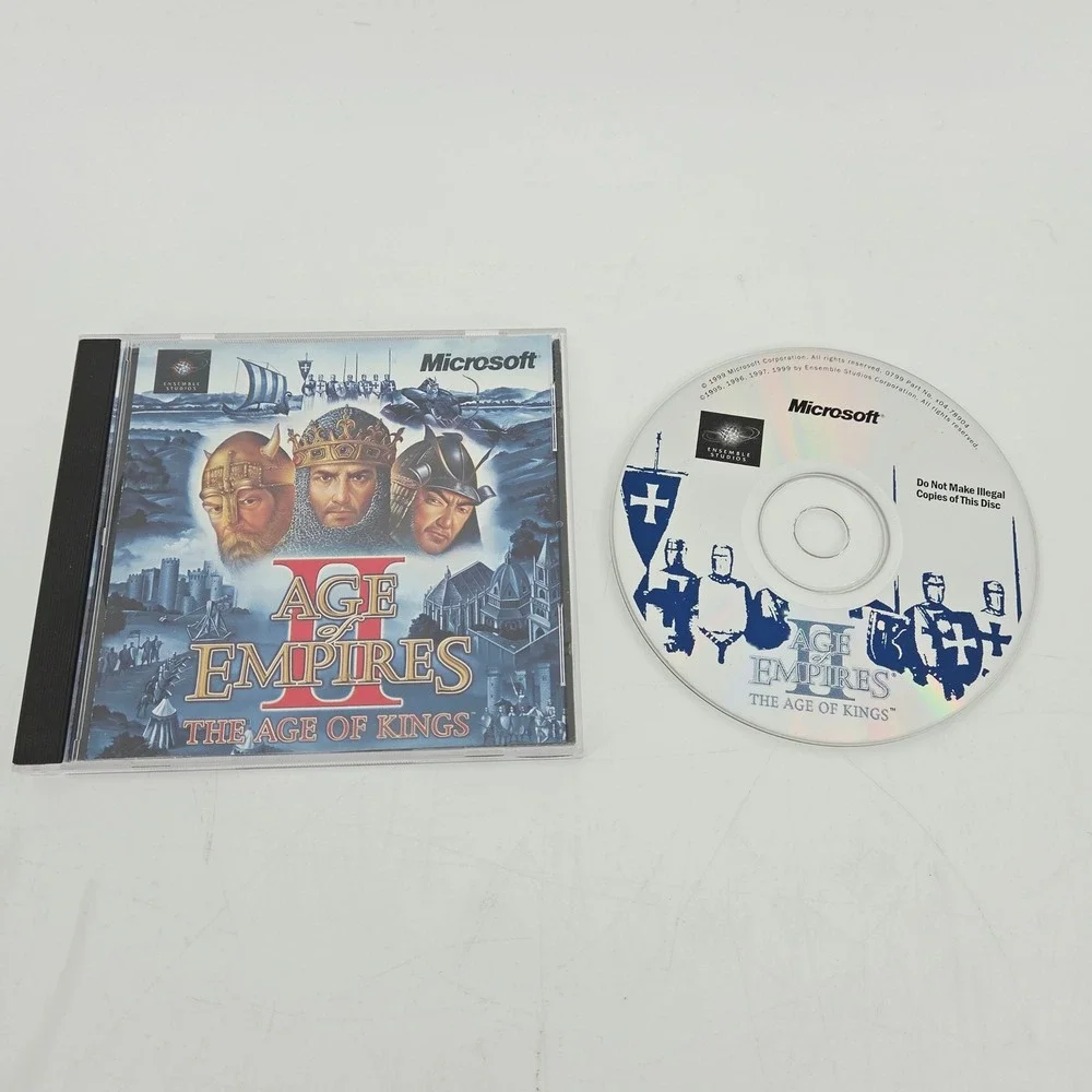 Microsoft Age of Empires II The Age of Kings PC CD-ROM 1999 RTS Game Complete